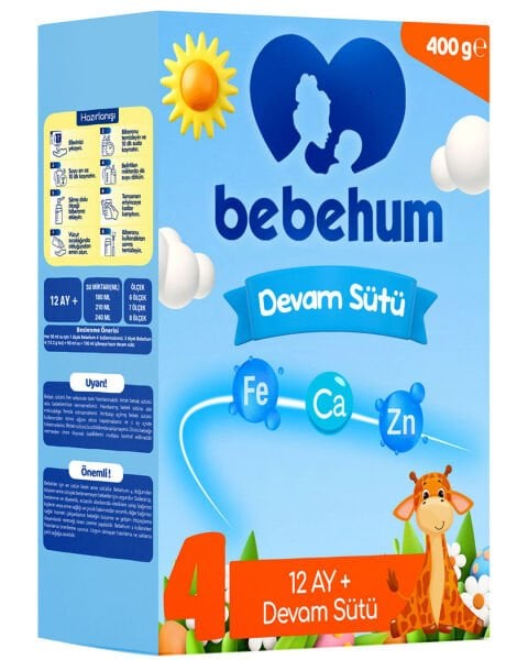 Bebehum 4 Devam Sütü 400 gr 12+ Ay