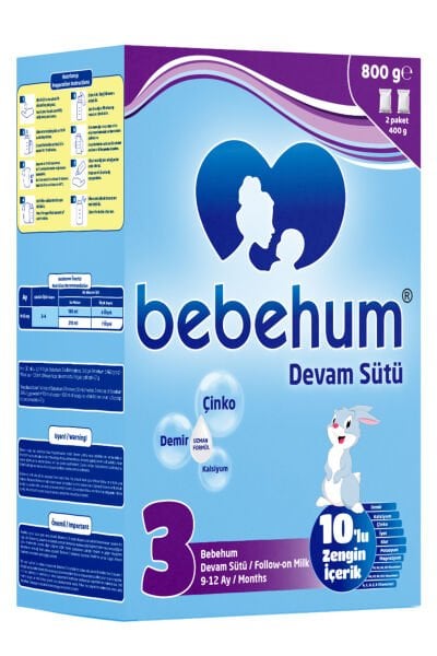 Bebehum 3 Follow-on Milk 800 gr 9-12 Months