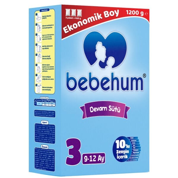Bebehum 3 Devam Sütü 1200 gr 9-12 Ay